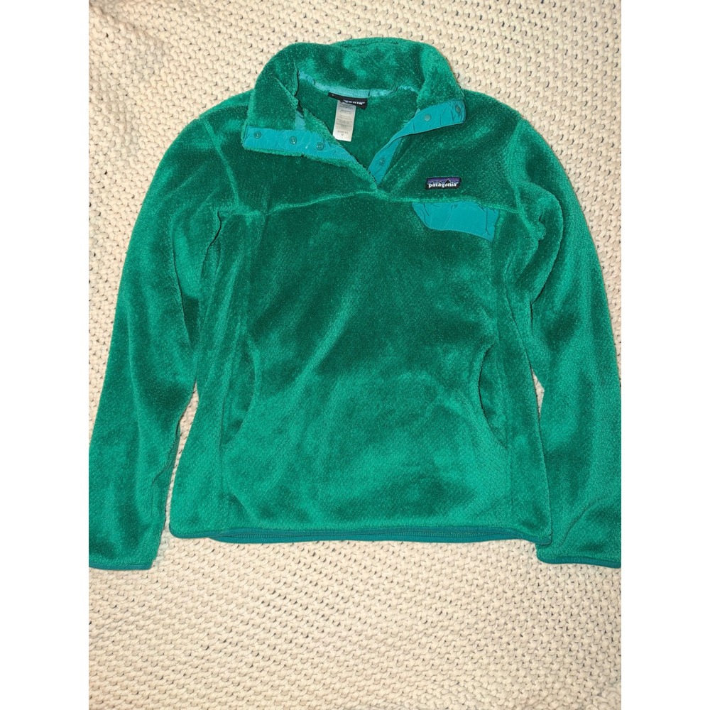 Patagonia Re-Tool Snap-T Fleece Pullover Womens Medium Emerald Green